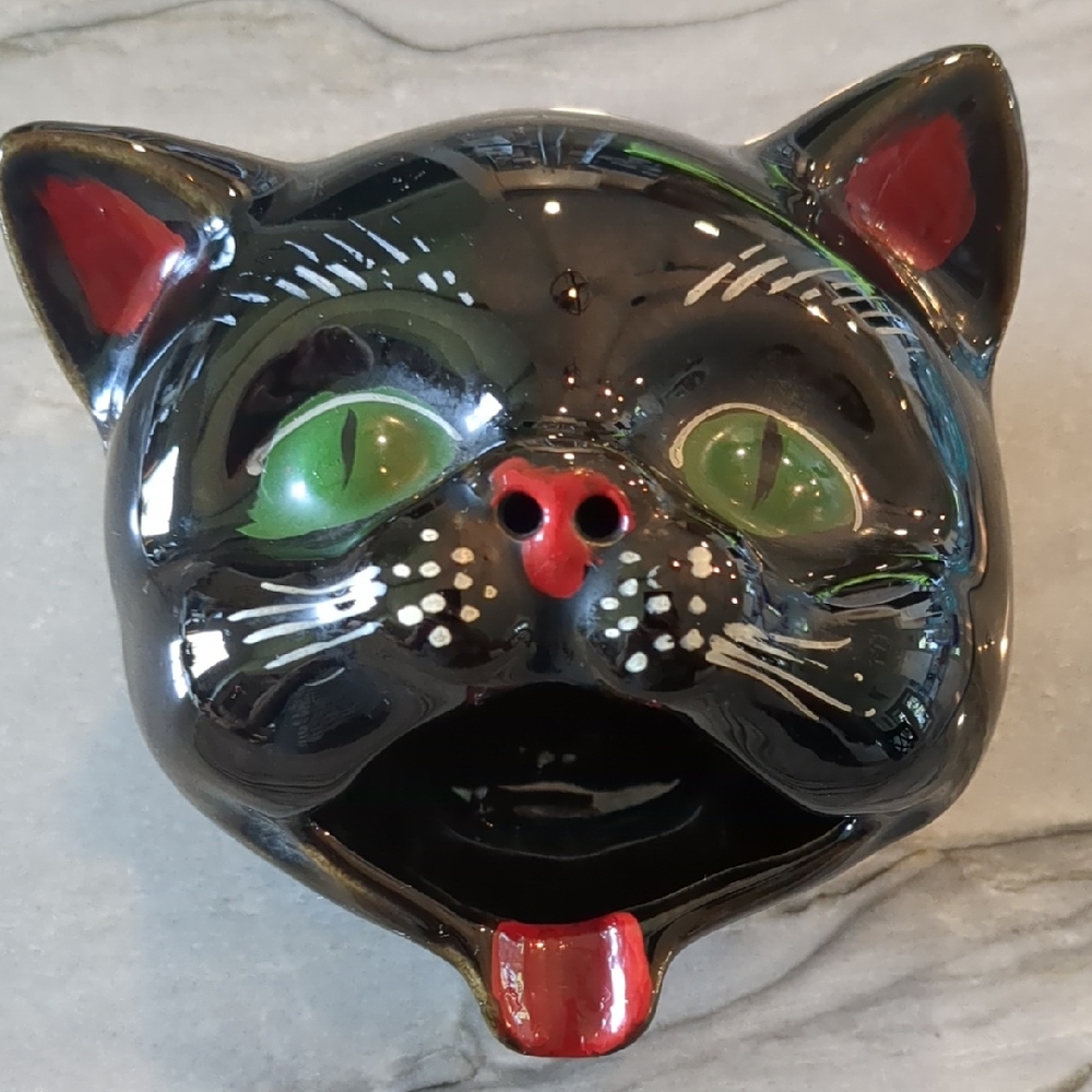 Vintage Shafford Ceramic Cat Ashtray